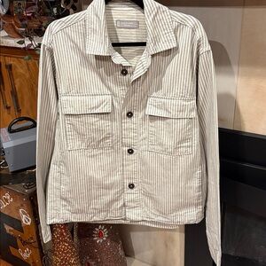 Everlane Striped Organic Cotton Jacket